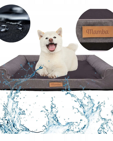 DOGESTE XL vandeniui atsparus šunų guolis-sofa su nemokamu siuvinėjimu, 100 × 65 cm