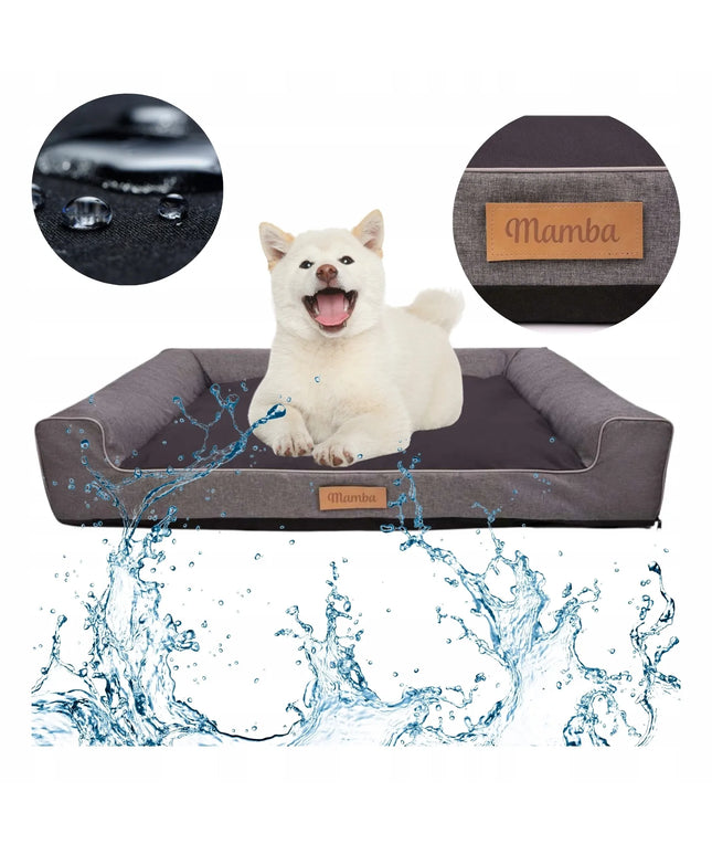 DOGESTE XL vandeniui atsparus šunų guolis-sofa su nemokamu siuvinėjimu, 100 × 65 cm