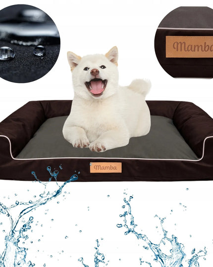 DOGESTE XL vandeniui atsparus šuns guolis-sofa su nemokamu užrašu, 100 × 65 cm