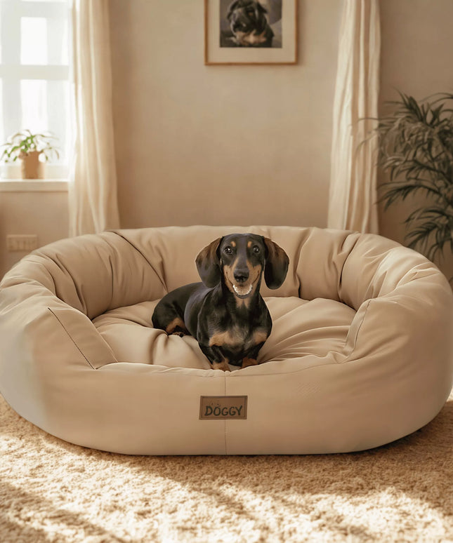 Doggy Amazing XL šuns guolis – 94x75 cm – Smėlio spalvos