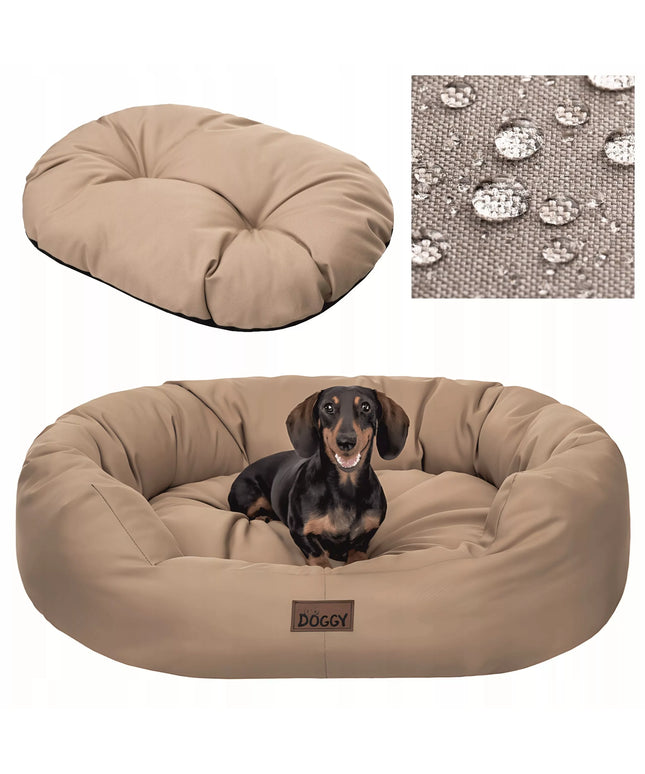 Doggy Amazing XL šuns guolis – 94x75 cm – Smėlio spalvos