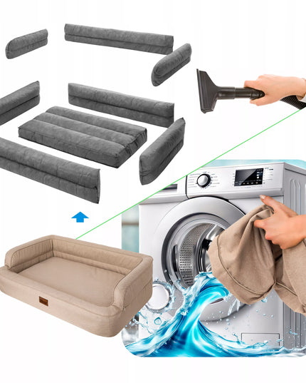 Šunų gultas – sofa, vandeniui atspari lova šunims – XXL 117x79 cm