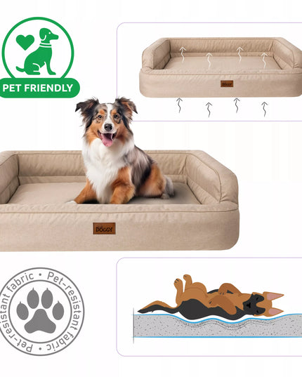 Šunų gultas – sofa, vandeniui atspari lova šunims – XXL 117x79 cm