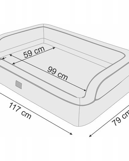 Šunų gultas – sofa, vandeniui atspari lova šunims – XXL 117x79 cm