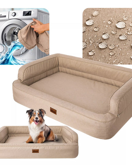 Šunų gultas – sofa, vandeniui atspari lova šunims – XXL 117x79 cm