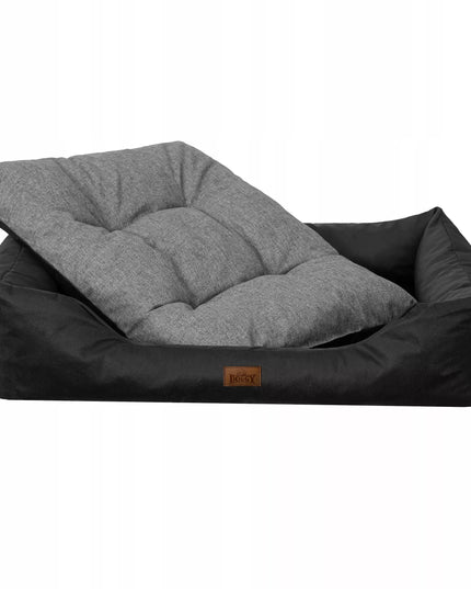 Doggy PUFFY 3XL stačiakampė ortopedinė sofa šunims, 125x98 cm, pilka