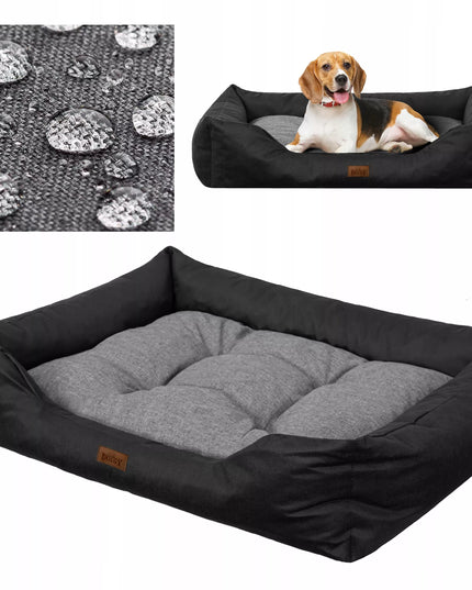Doggy PUFFY 3XL stačiakampė ortopedinė sofa šunims, 125x98 cm, pilka
