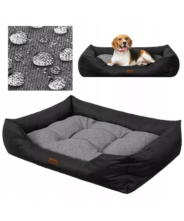 Doggy PUFFY 3XL stačiakampė ortopedinė sofa šunims, 125x98 cm, pilka