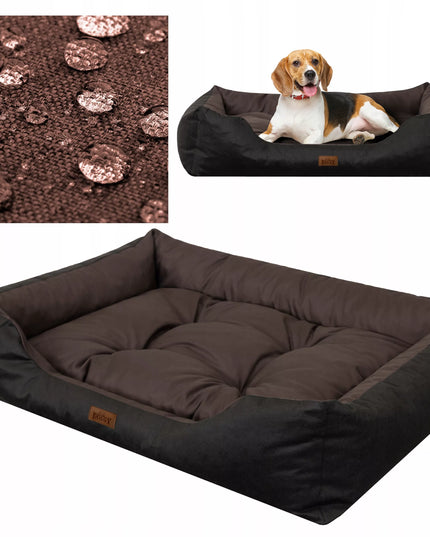 Vandeniui atspari šunų lova Doggy PUFFY XL 92x73 cm, ruda