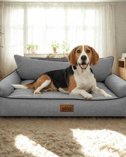 Šunų guolis – vandeniui atsparus aptvaras – sofa šunims – XL 82x63 cm
