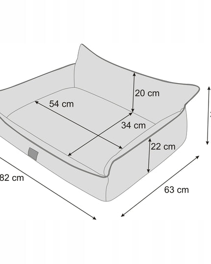 Šuns guolis – vandeniui atsparus aptvaras – sofa šunims – XL 82x63 cm