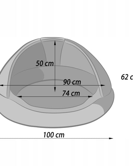 Šunų namelis guolis būda Ramzes XXl 100 cm smėlio spalvos