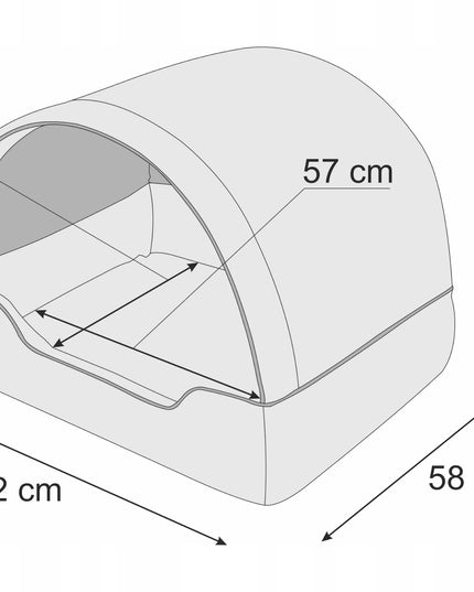 Šunų guolis ir namelis, Sofa su stogeliu 82x58