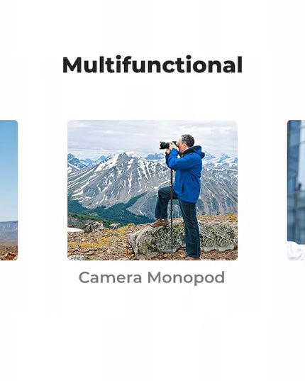 Lengvas monopodas, žygio lazda ir asmenukių lazda fotoaparatui, telefonui bei kamerai K&F