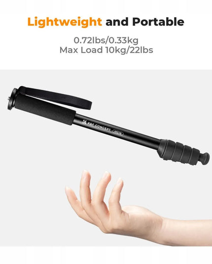 Lengvas monopodas, žygio lazda ir asmenukių lazda fotoaparatui, telefonui bei kamerai K&F