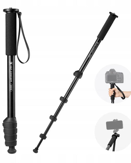 Lengvas monopodas, žygio lazda ir asmenukių lazda fotoaparatui, telefonui bei kamerai K&F