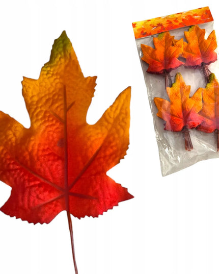 Rudeniniai šešėliuoti lapai, 40 vnt./16 cm, dekoratyviniai oranžiniai lapeliai