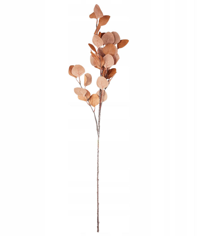 Dirbtinės šakos lapai rudeninėms kompozicijoms 90 cm, tamsiai ruda