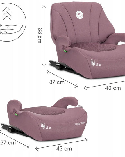 Lorelli Pyxis i-Size automobilinė kėdutė-pagalvėlė su atlošu, 125–150 cm, ISOFIX, 2 viename