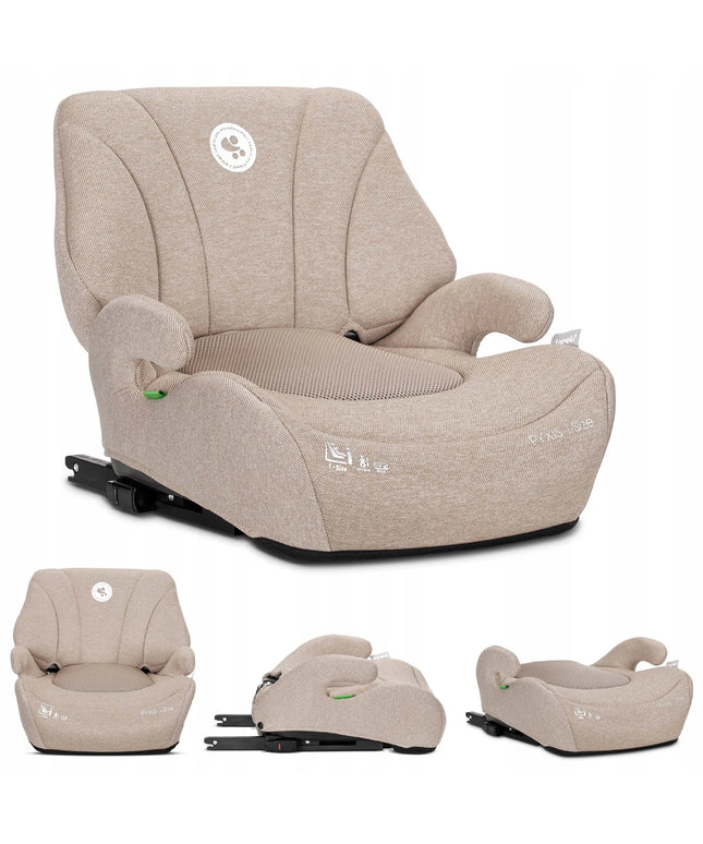 Lorelli Pyxis i-Size automobilinė kėdutė-pagalvėlė su atlošu, 125–150 cm, ISOFIX, 2 viename, smėlio spalvos
