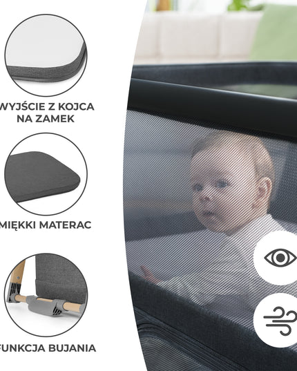 Vaikiška lovytė 4in1 kelioninė, maniežas, lopšys, sulankstoma SOFI Kinderkraft