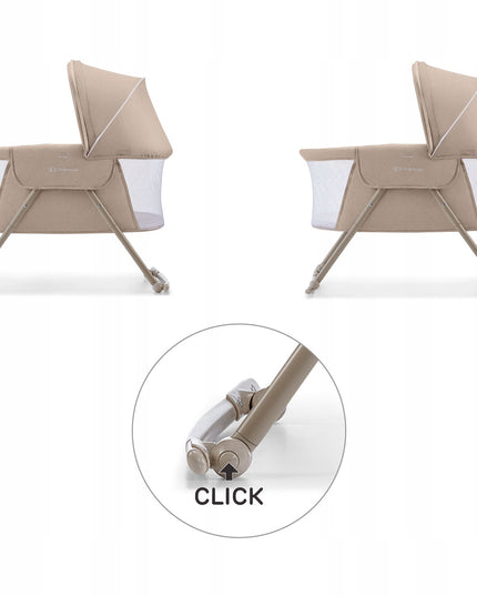 Vaikiška lovytė lopšys supynėlės 3in1 kompaktiškas Lovi Kinderkraft smėlio spalvos