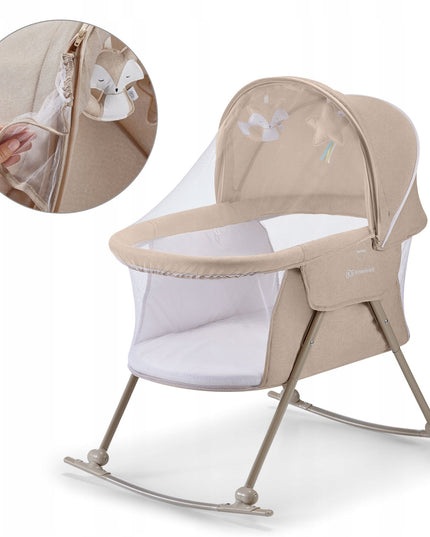 Vaikiška lovytė lopšys supynėlės 3in1 kompaktiškas Lovi Kinderkraft smėlio spalvos