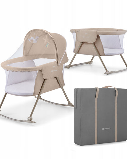 Vaikiška lovytė lopšys supynėlės 3in1 kompaktiškas Lovi Kinderkraft smėlio spalvos