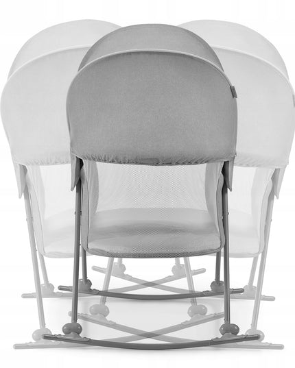 Vaikiška lovytė-lopšys-sūpuoklės 3in1 kompaktiška Lovi Kinderkraft pilka