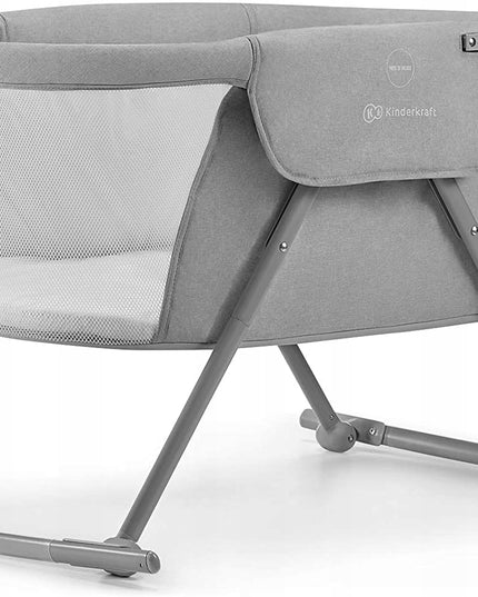 Vaikiška lovytė-lopšys-sūpuoklės 3in1 kompaktiška Lovi Kinderkraft pilka