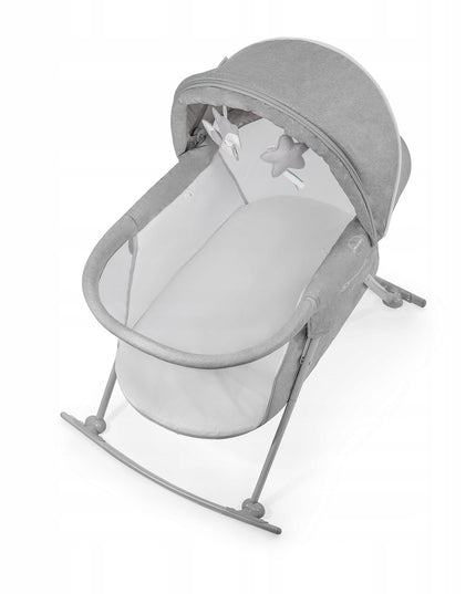 Vaikiška lovytė-lopšys-sūpuoklės 3in1 kompaktiška Lovi Kinderkraft pilka