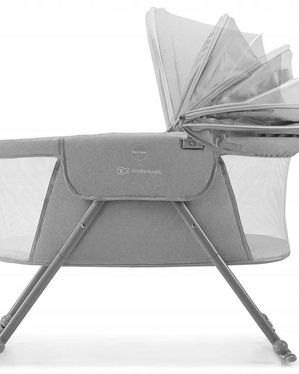 Vaikiška lovytė-lopšys-sūpuoklės 3in1 kompaktiška Lovi Kinderkraft pilka