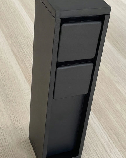 Lutec lauko elektros stulpelis Mains, juodas, IP54, 31 cm