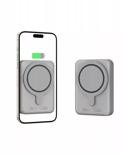 Magnetinis išorinis akumuliatorius 15W su MagSafe suderinamas 10000mAh titano spalvos