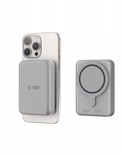 Magnetinis išorinis akumuliatorius 15W su MagSafe suderinamas 10000mAh titano spalvos