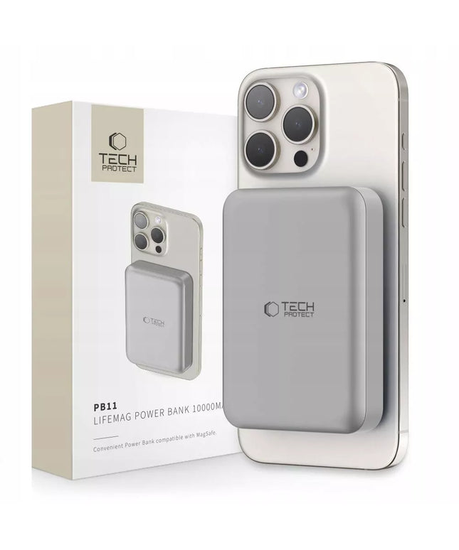 Magnetinis išorinis akumuliatorius 15W su MagSafe suderinamas 10000mAh titano spalvos