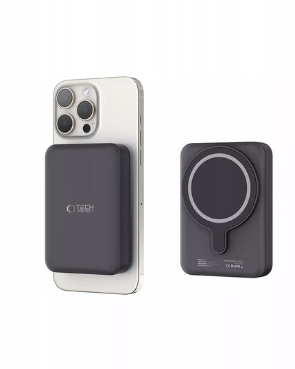 Magnetinis išorinis akumuliatorius PowerBank 15W Qi, skirtas MagSafe dėklams, 10000mAh