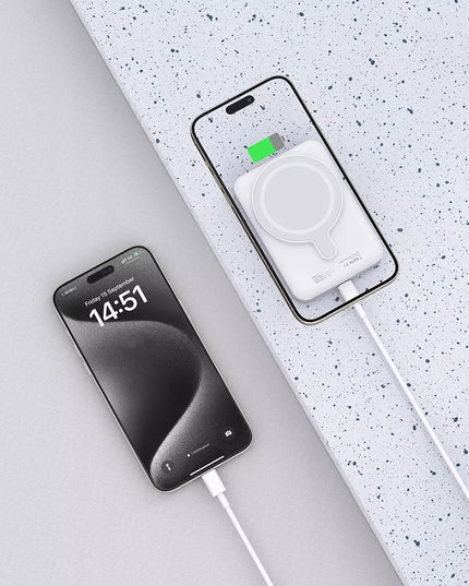 Magnetinis išorinis akumuliatorius Power Bank 15W Qi MagSafe 10000mAh