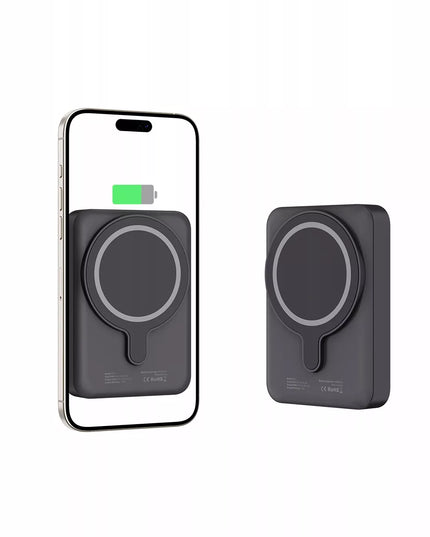 Magnetinis išorinis akumuliatorius PowerBank Qi su MagSafe 10000mAh 15W USB-C