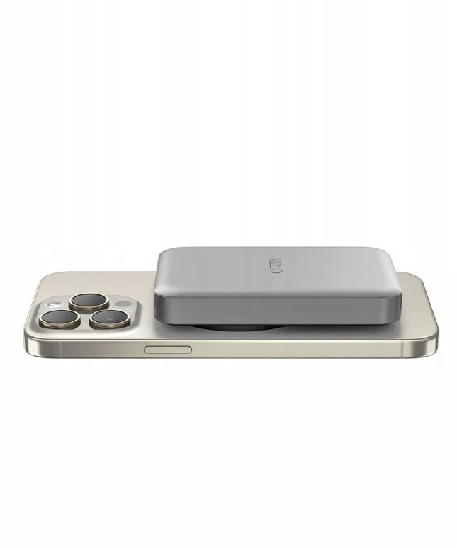 Magnetinis išorinis akumuliatorius "Powerbank" su "Qi" įkrovimo funkcija ir "MagSafe" palaikymu, 10000 mAh, 15 W, USB-C, skirtas "iPhone"