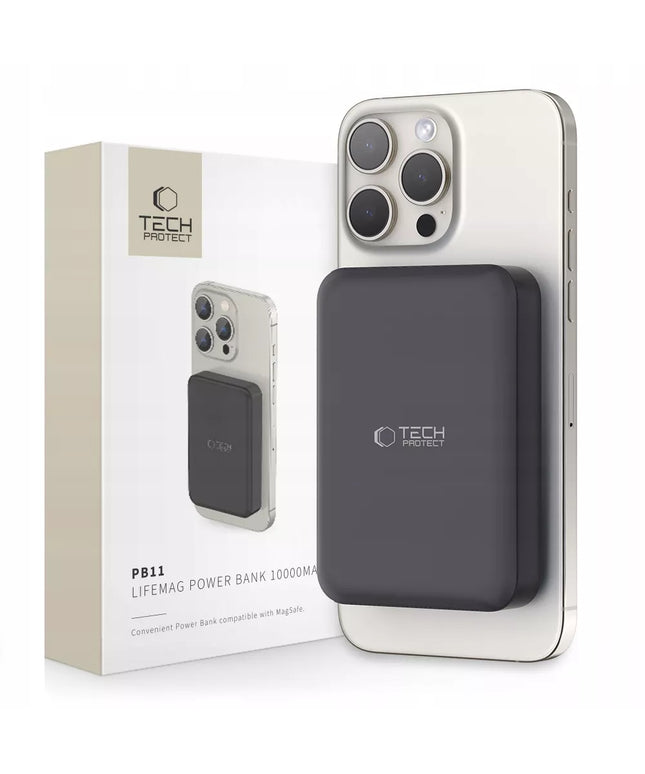 Magnetinis išorinis akumuliatorius PowerBank Qi su MagSafe 10000mAh 15W USB-C