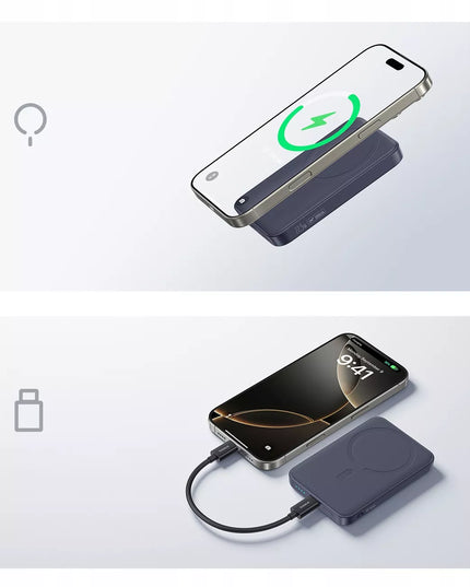 BASEUS 10000 mAh 22.5W magnetinis MagSafe išorinis akumuliatorius su integruotu laidu