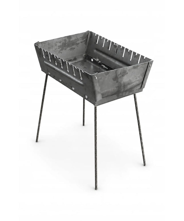 Sudedamas mangalas-grilis į lagaminą 8 iešmams, metalas 2 mm, U8