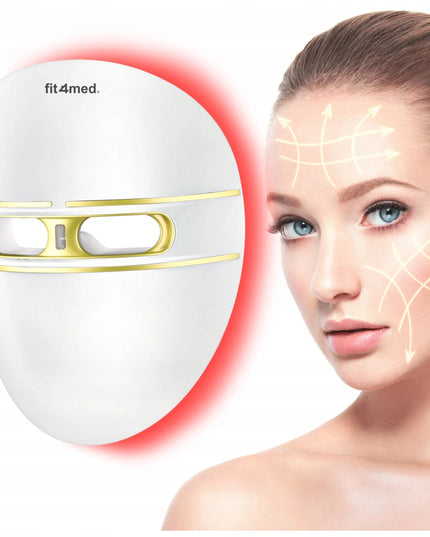 Fit4Med LED veido kaukė fototerapijai – 4 režimai, valdymo pultelis ir dovanų maišelis