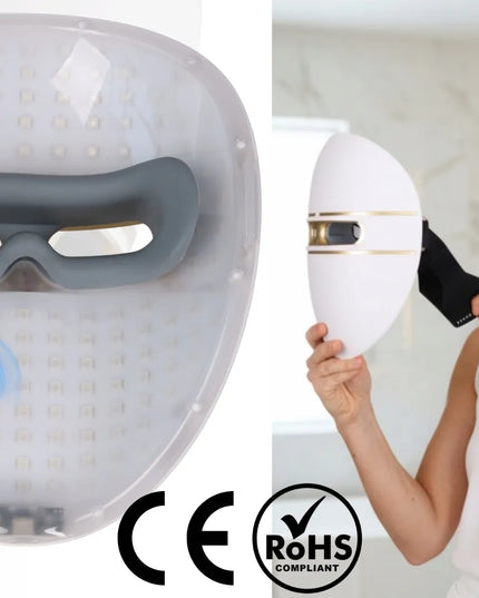 Fit4Med LED veido kaukė fototerapijai – 4 režimai, valdymo pultelis ir dovanų maišelis