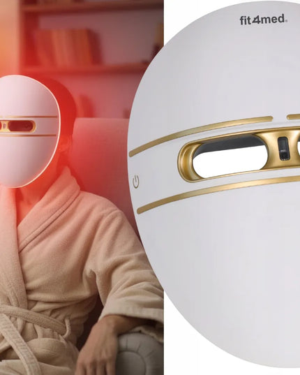 Fit4Med LED veido kaukė fototerapijai – 4 režimai, valdymo pultelis ir dovanų maišelis