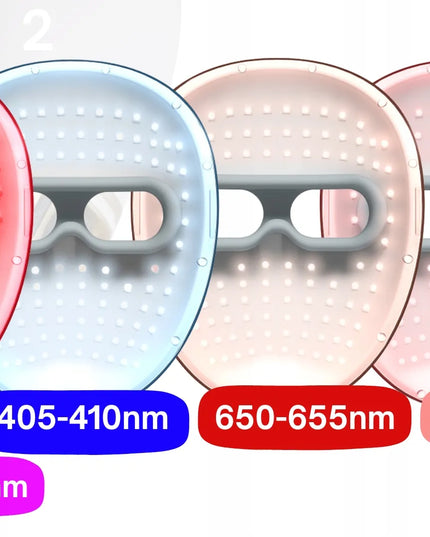 Fit4Med LED veido kaukė fototerapijai – 4 režimai, valdymo pultelis ir dovanų maišelis