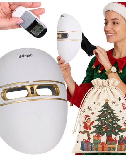 Fit4Med LED veido kaukė fototerapijai – 4 režimai, valdymo pultelis ir dovanų maišelis