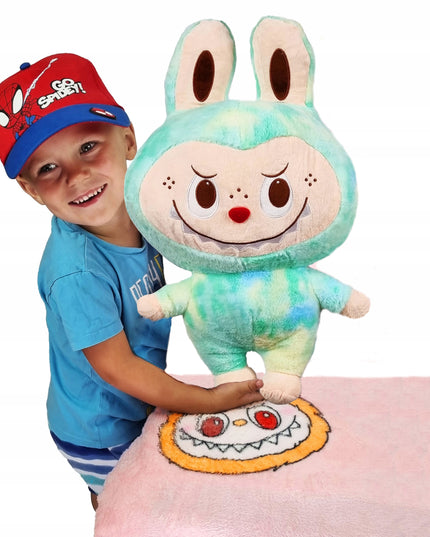 XXL Pliušinis žaislas tipo LABUBU, Didelis 50 cm + Antklodė 160 cm