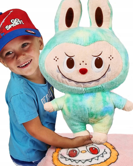 XXL Pliušinis žaislas tipo LABUBU, Didelis 50 cm + Antklodė 160 cm